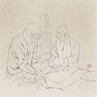 2.《争分夺秒》画种：速写